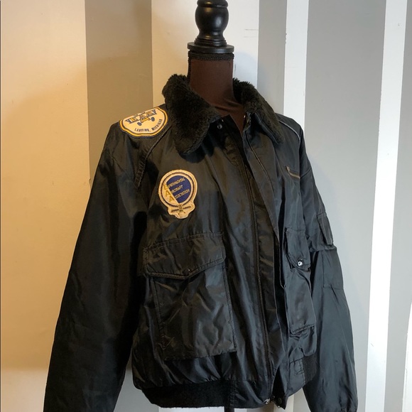 Vintage Bomber jacket w patches. Aeronautical 1980 - Picture 9 of 13